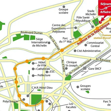 Lejlighedshotel Sejours & Affaires Ferrand Park Republique 2*